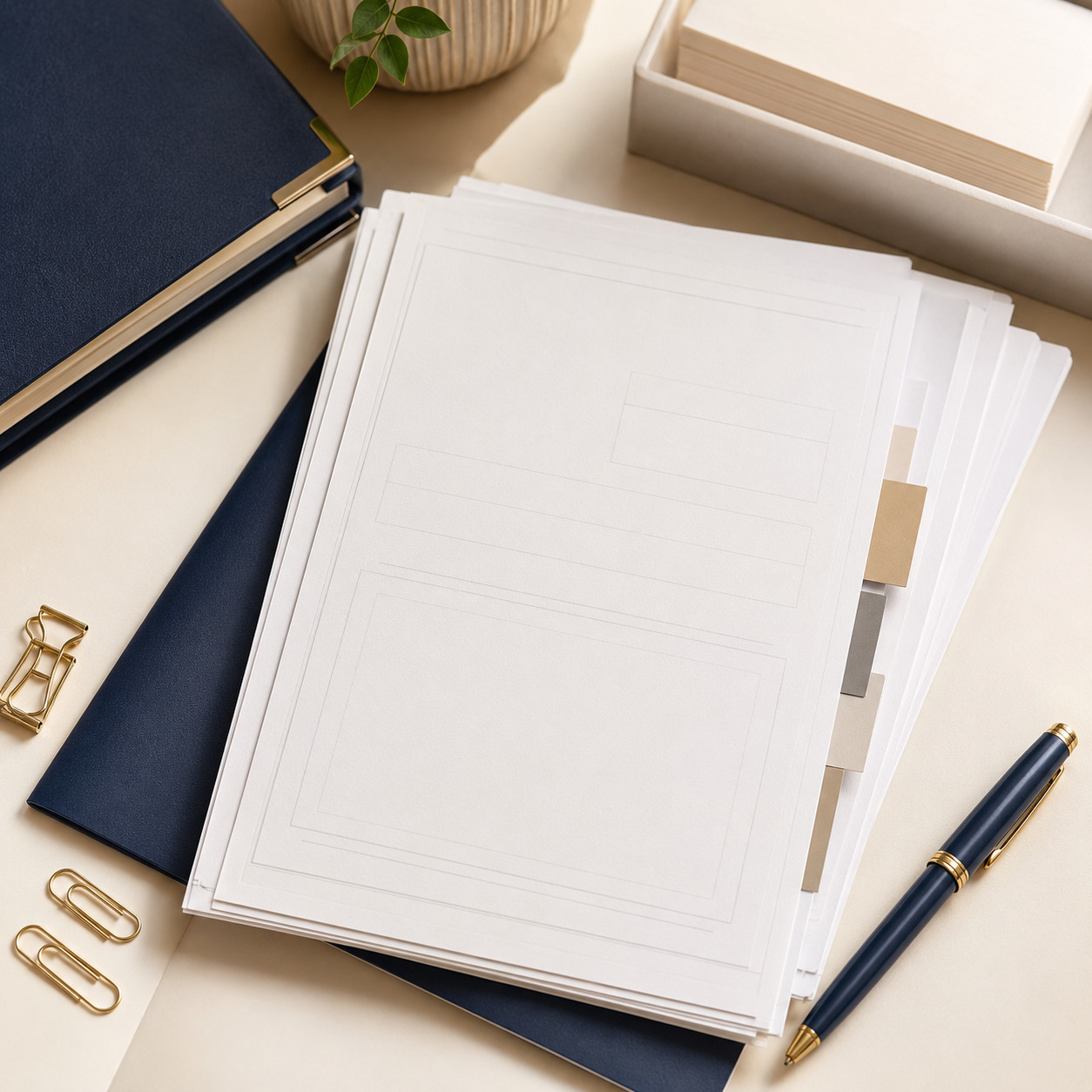 永住許可申請に必要な書類を準備するイメージ